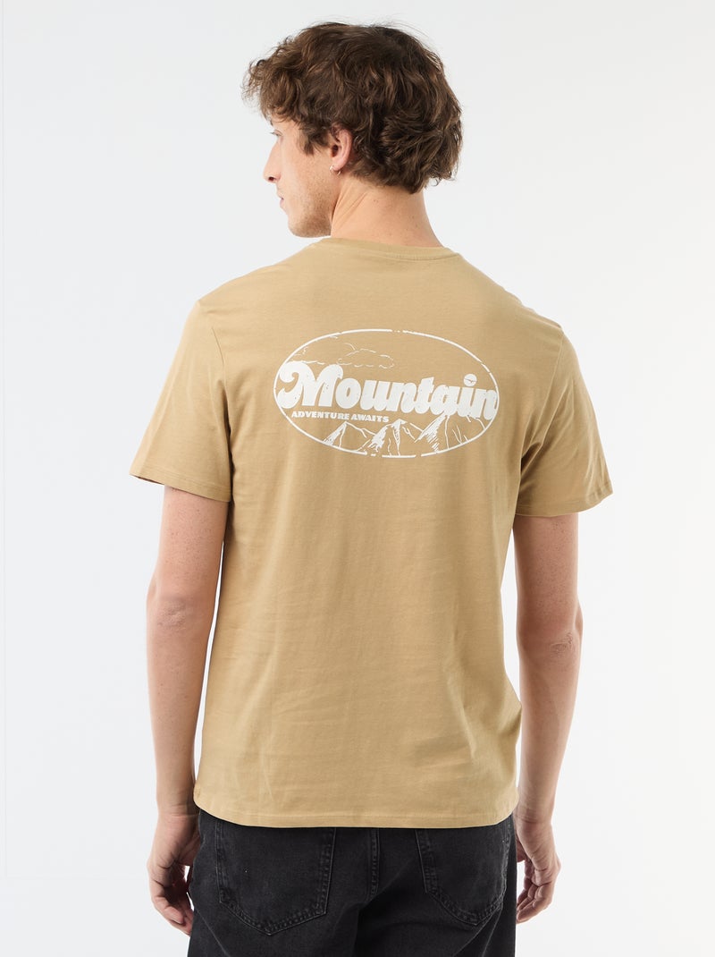 T-shirt com estampado fantasia Bege - Kiabi