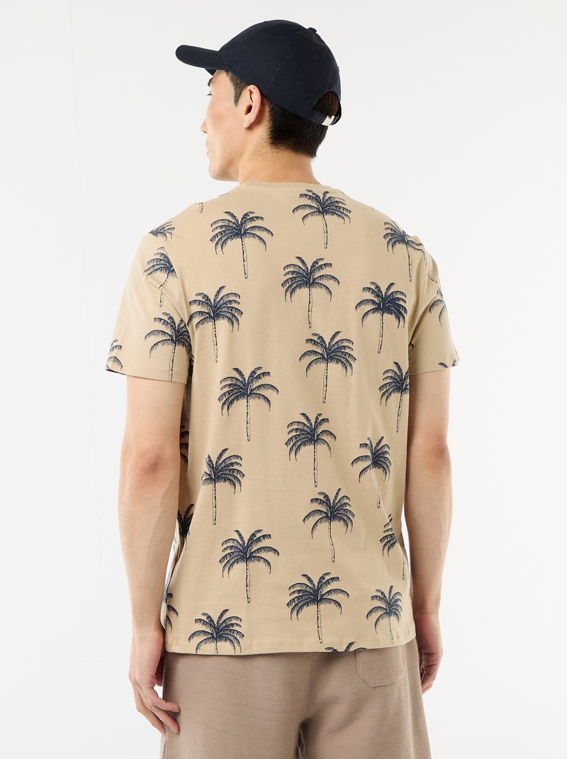 T-shirt com estampado fantasia Bege - Kiabi