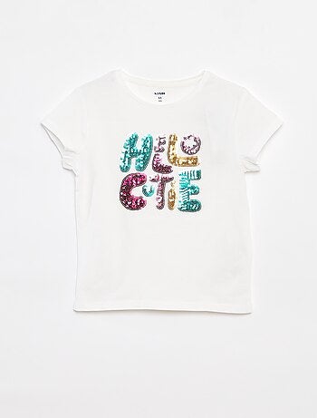 T-shirt com estampado fantasia