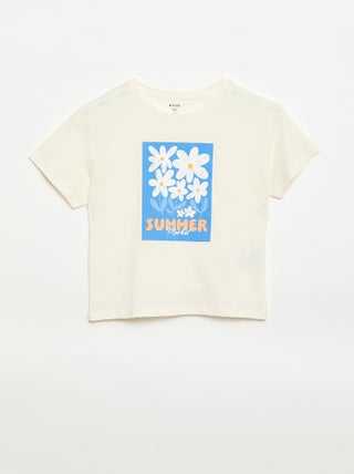 T-shirt com estampado fantasia