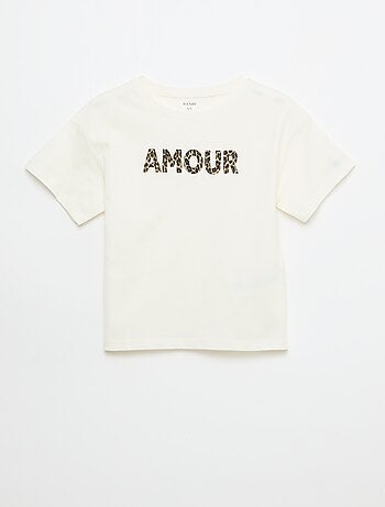 T-shirt com estampado fantasia