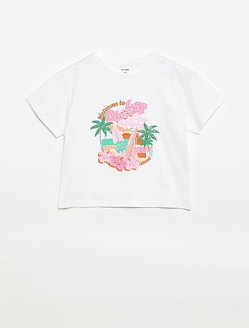 T-shirt com estampado fantasia