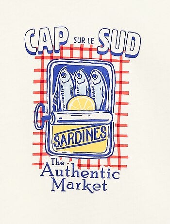 T-shirt com estampado fantasia