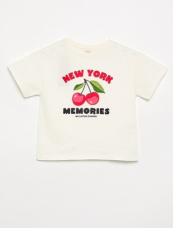 T-shirt com estampado fantasia