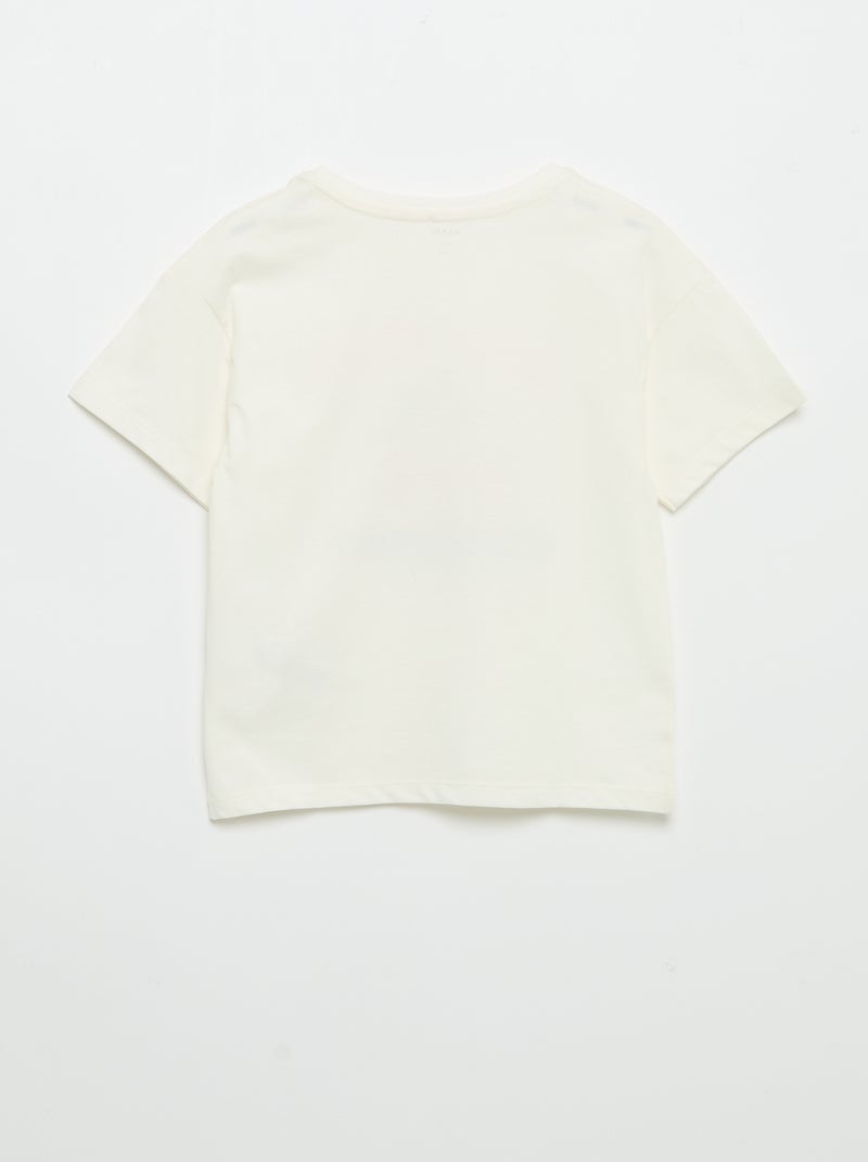 T-shirt com estampado fantasia Branco - Kiabi
