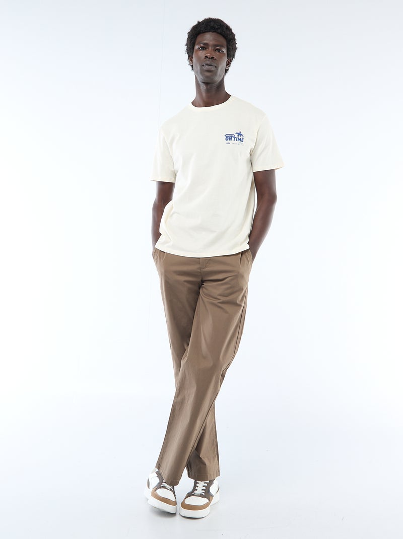 T-shirt com estampado fantasia Branco - Kiabi