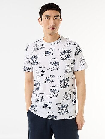 T-shirt com estampado fantasia