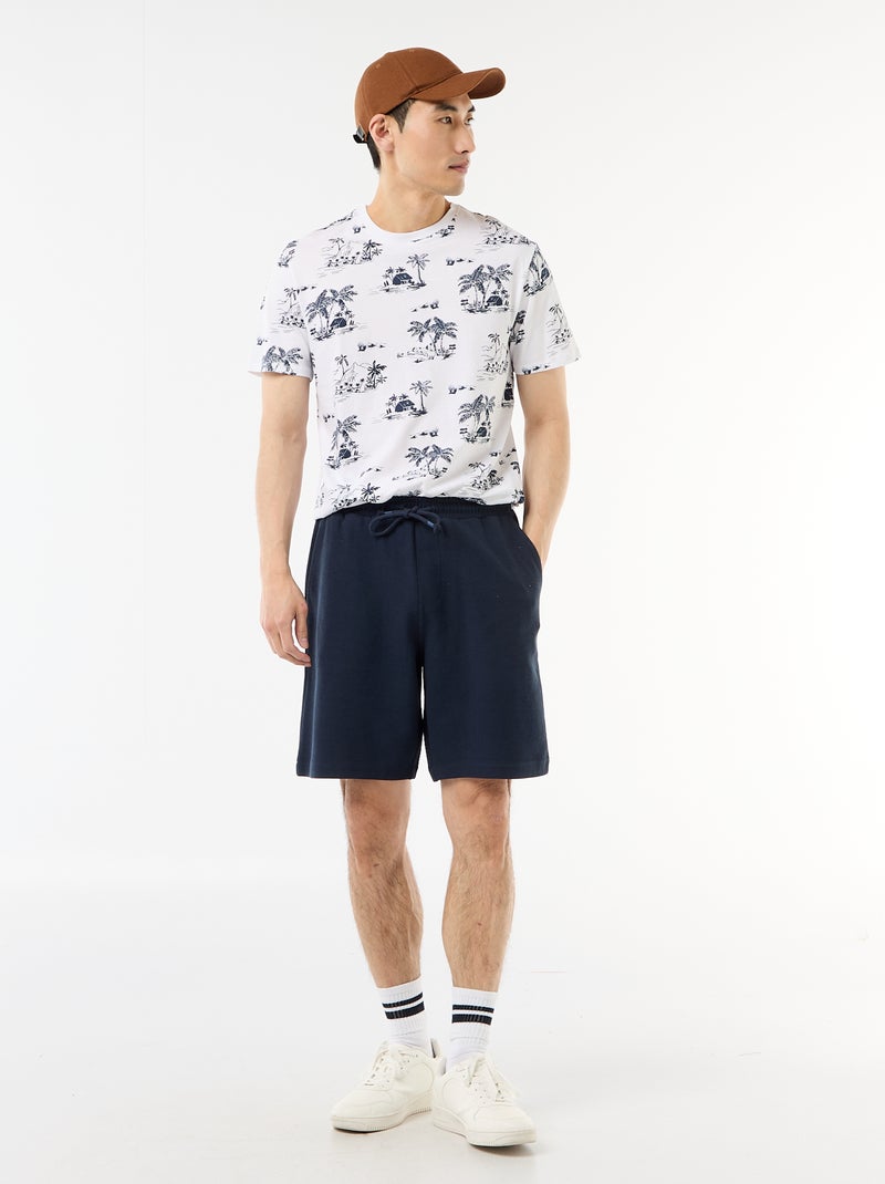 T-shirt com estampado fantasia Branco - Kiabi