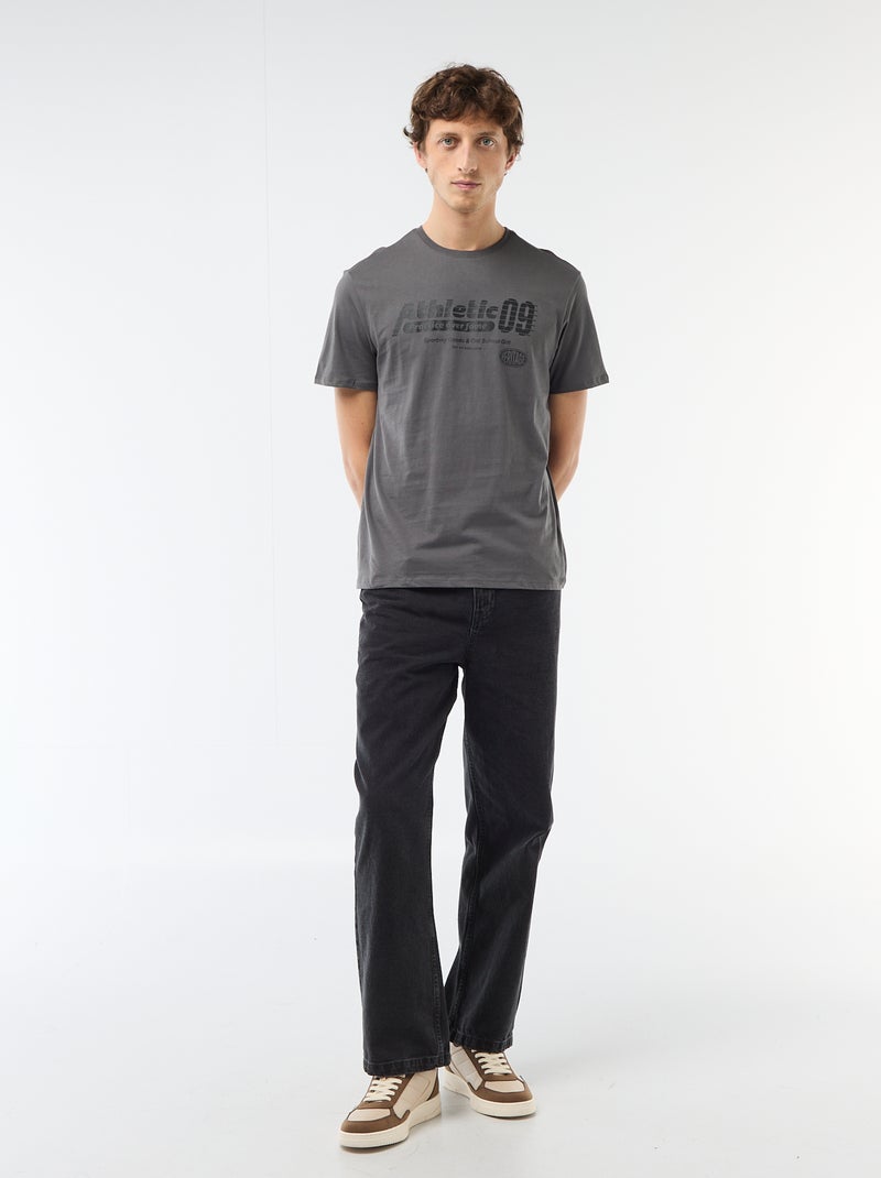 T-shirt com estampado fantasia Cinza - Kiabi