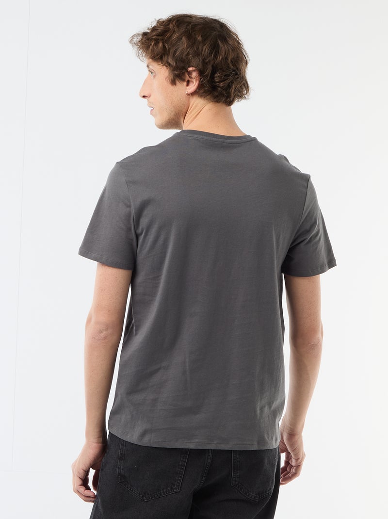 T-shirt com estampado fantasia Cinza - Kiabi