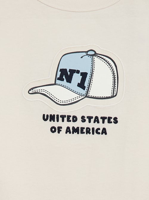 T-shirt com estampado fantasia e mangas compridas - Kiabi