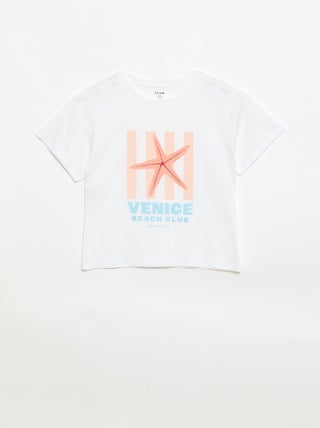 T-shirt com estampado fantasia