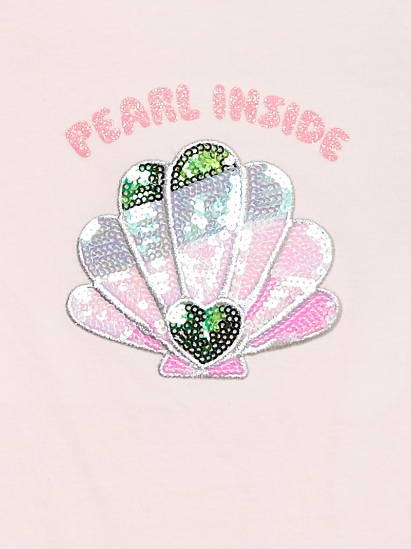 T-shirt com estampado fantasia ROSA - Kiabi