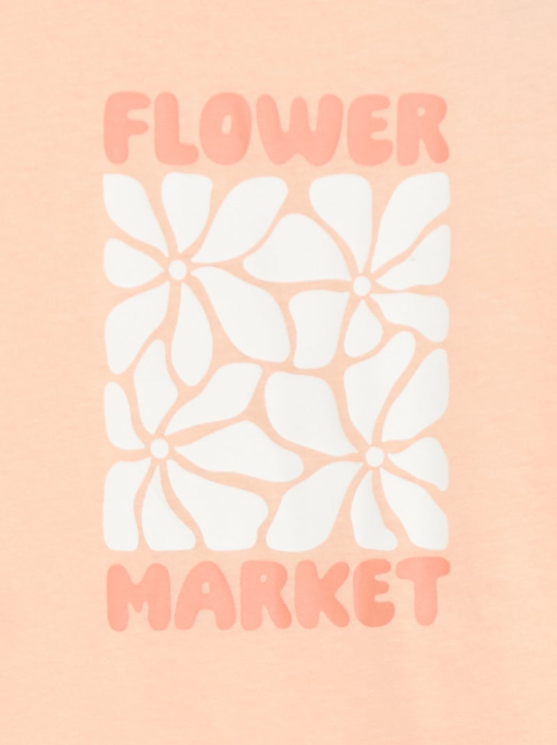 T-shirt com estampado fantasia Rosa - Kiabi