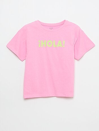 T-shirt com estampado fantasia