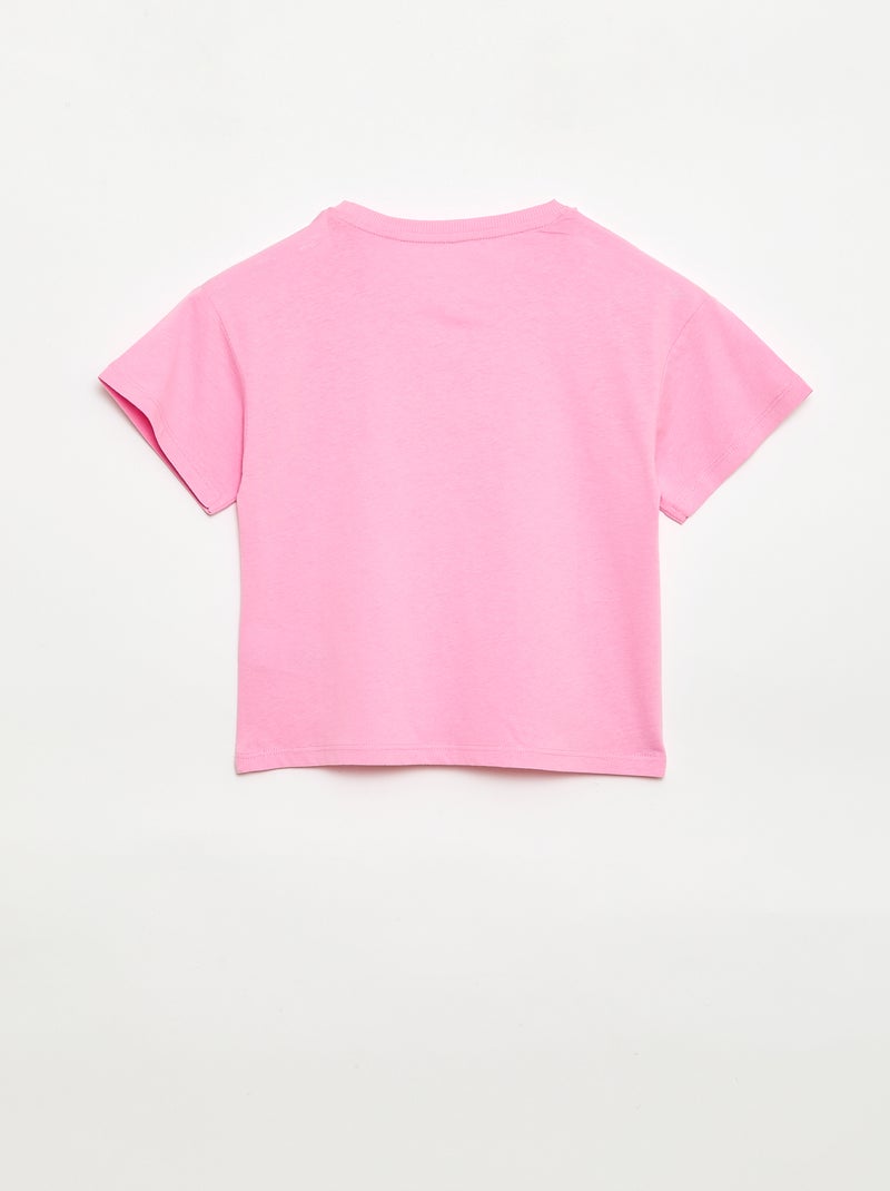 T-shirt com estampado fantasia Rosa - Kiabi