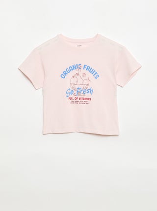 T-shirt com estampado fantasia