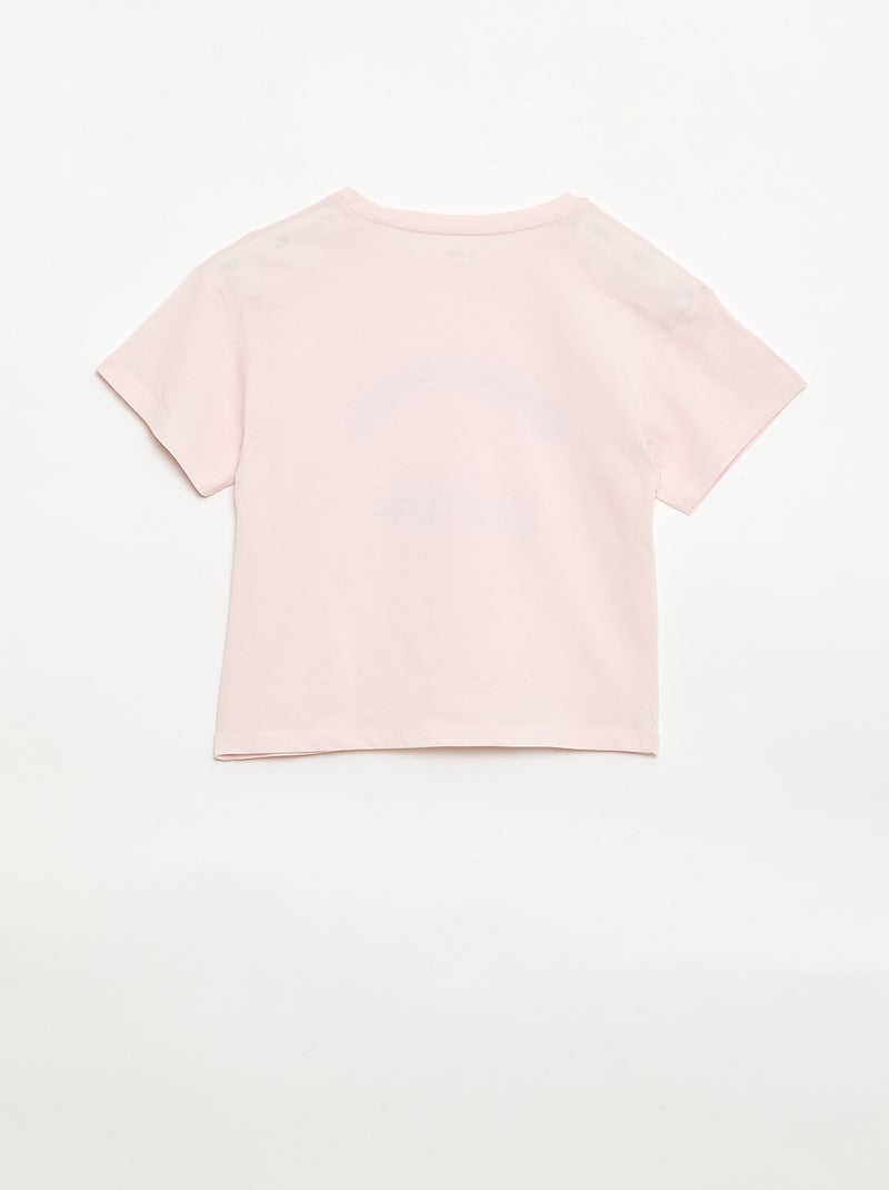 T-shirt com estampado fantasia Rosa - Kiabi