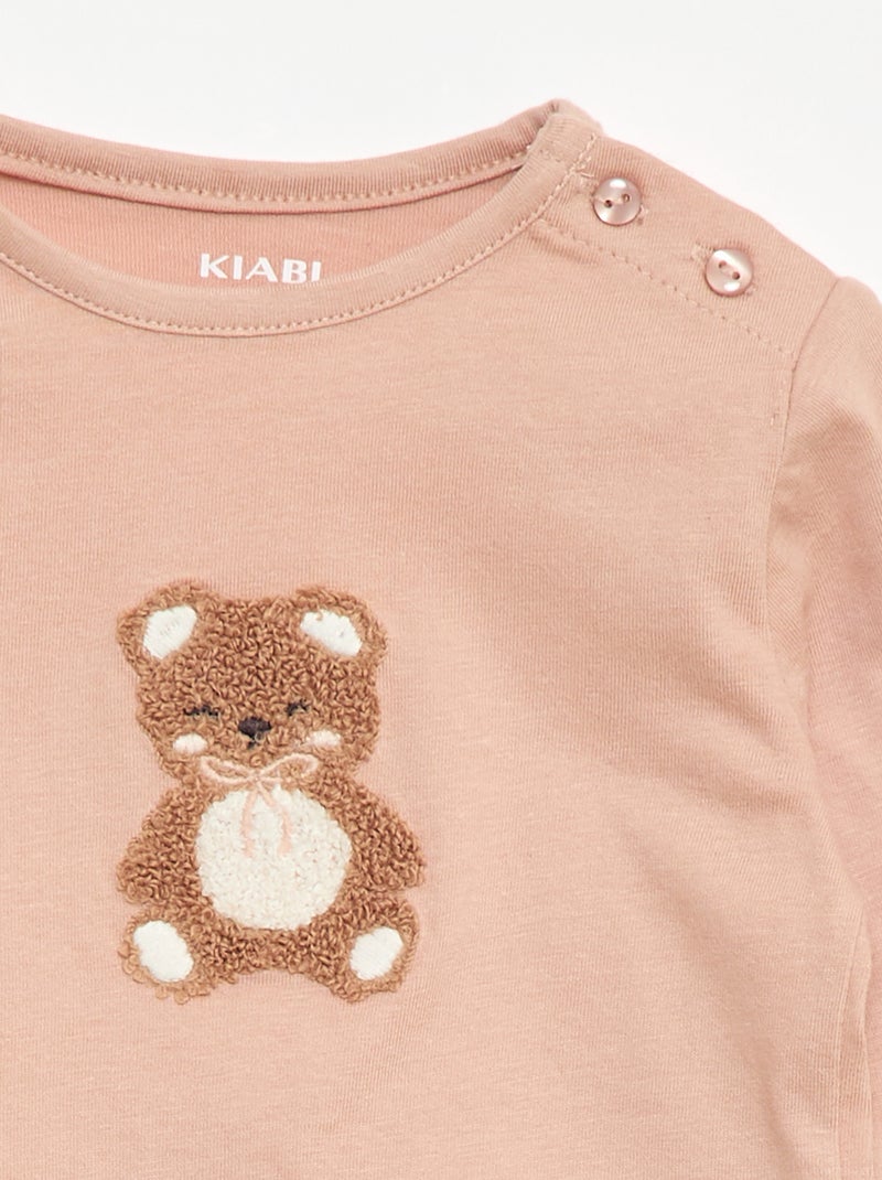 T-shirt com estampado fantasia Rosa - Kiabi