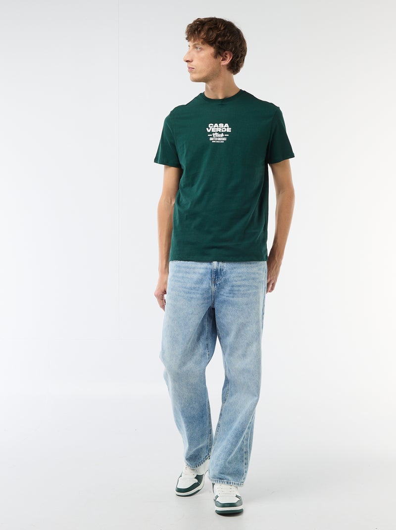 T-shirt com estampado fantasia Verde - Kiabi