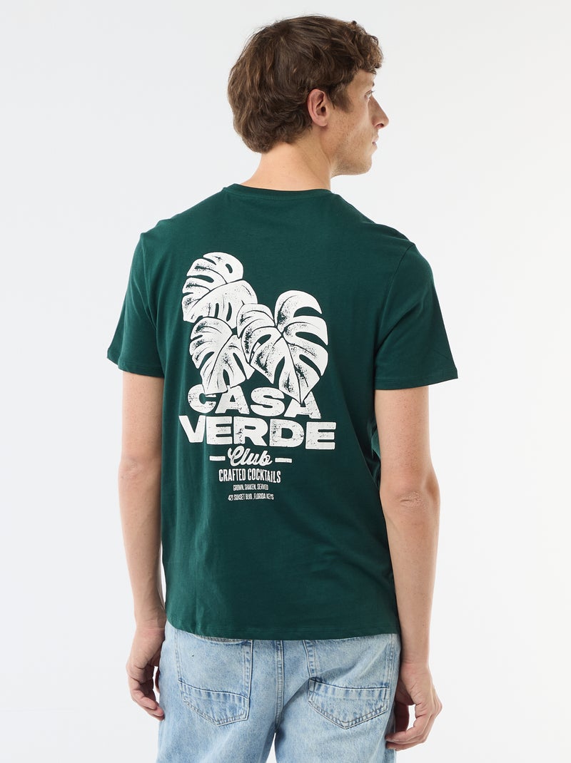 T-shirt com estampado fantasia Verde - Kiabi