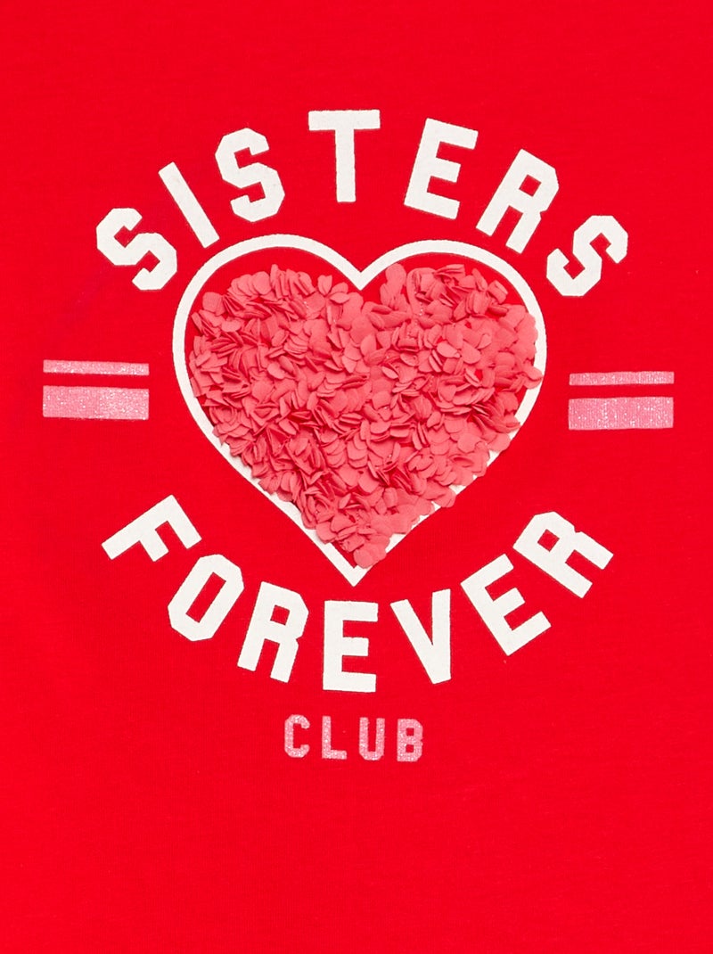 T-shirt com estampado fantasia VERMELHO - Kiabi