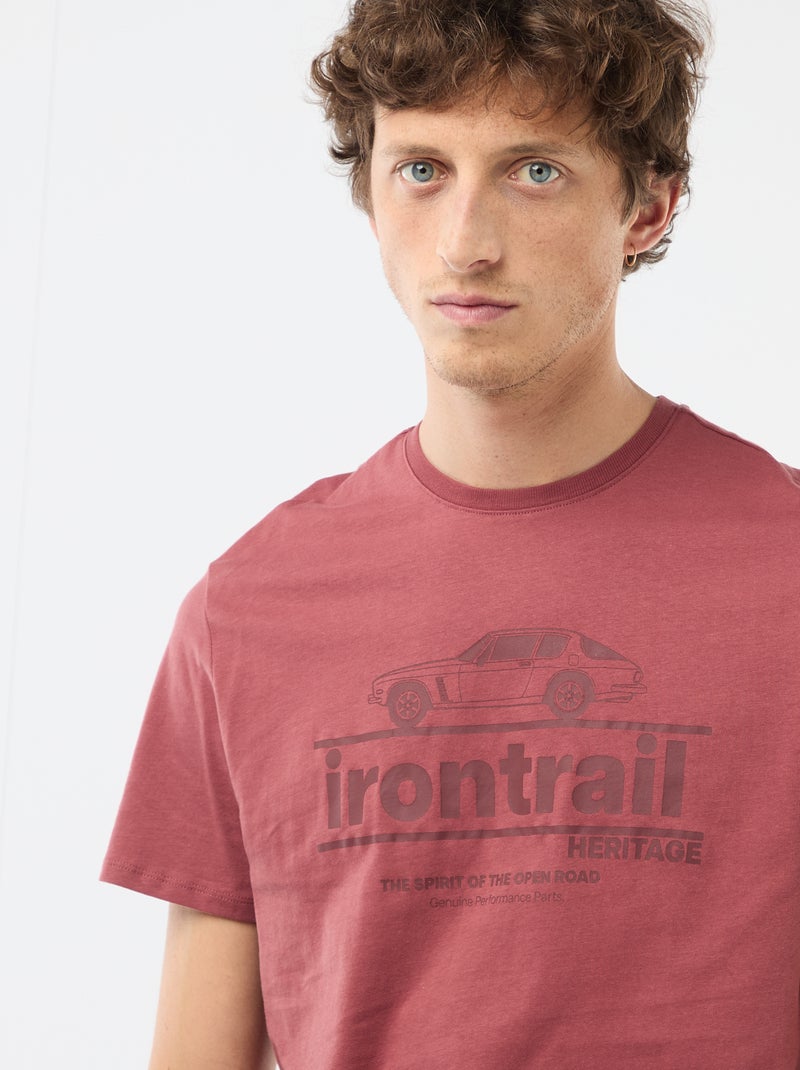 T-shirt com estampado fantasia Vermelho - Kiabi