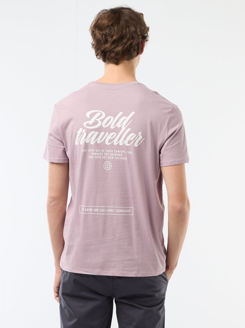 T-shirt com estampado fantasia Violeta - Kiabi