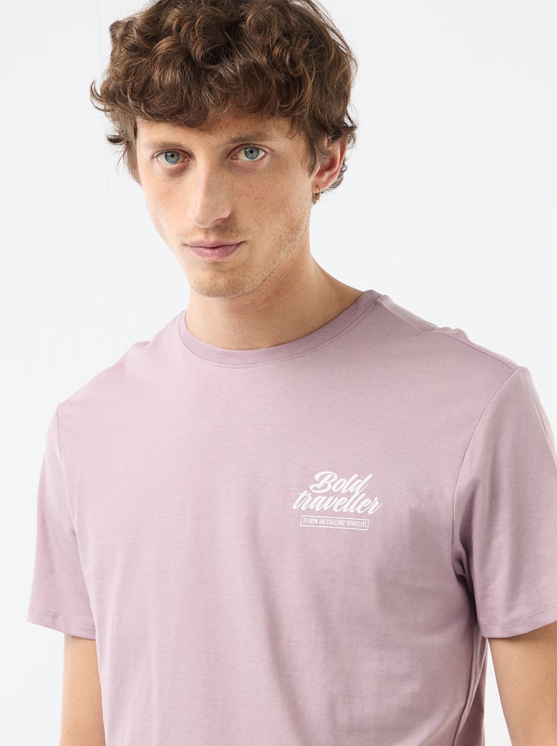 T-shirt com estampado fantasia Violeta - Kiabi