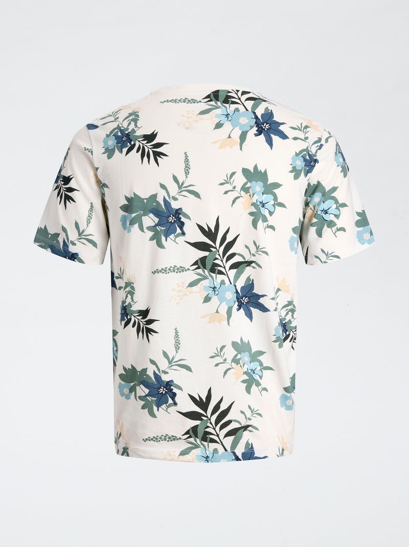 T-shirt com estampado floral 'JJ Rebel' BRANCO - Kiabi