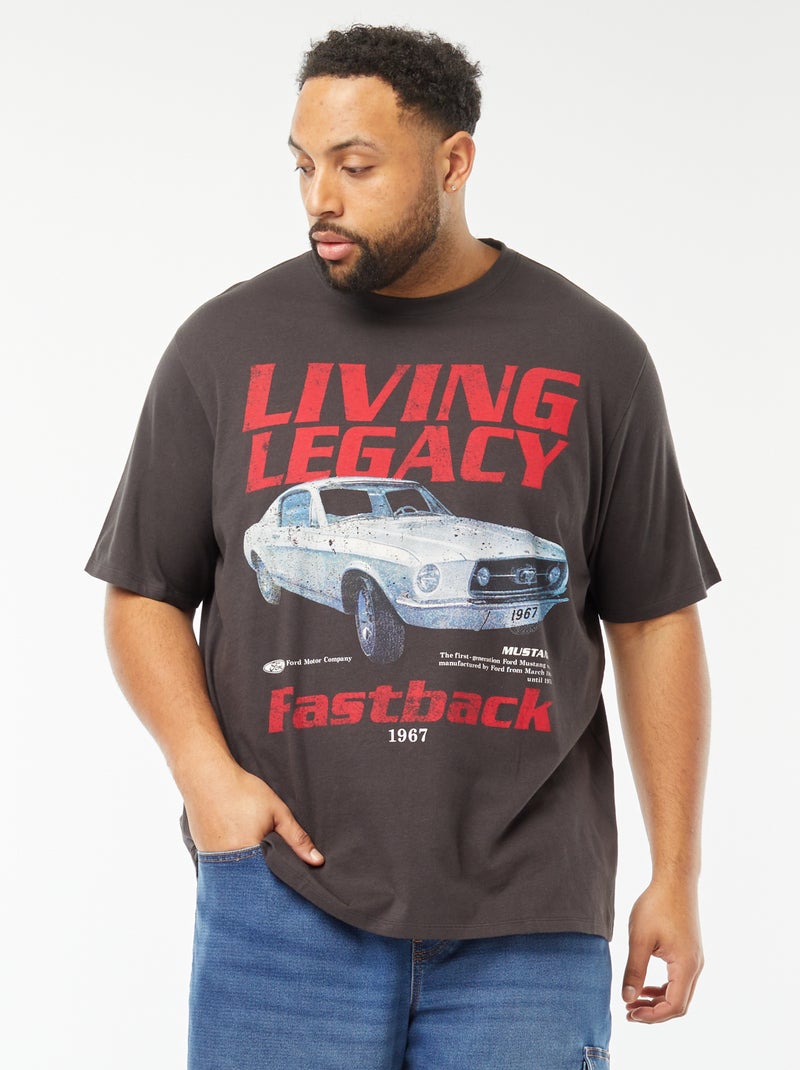 T-shirt com estampado 'Ford' PRETO - Kiabi