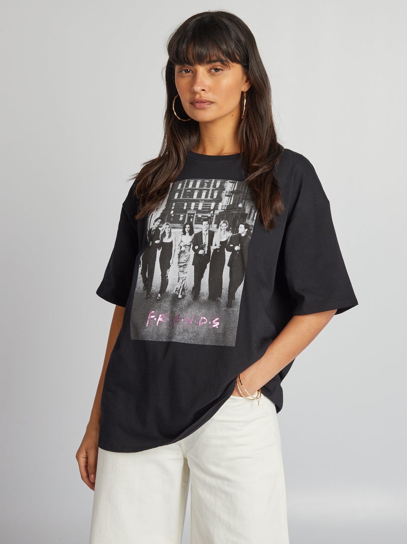 T-shirt com estampado 'Friends' Preto - Kiabi
