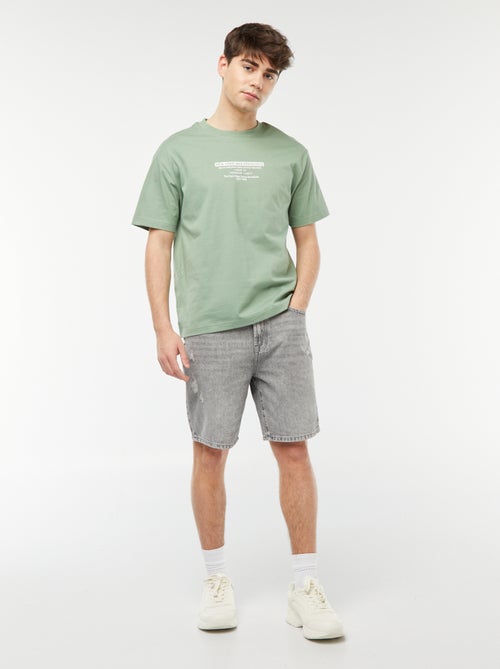 T-shirt com estampado frontal - Kiabi