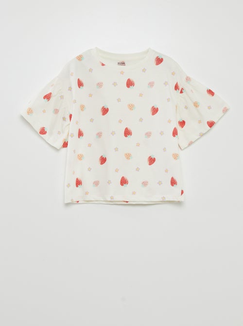 T-shirt com estampado 'frutos' de manga curta - Kiabi