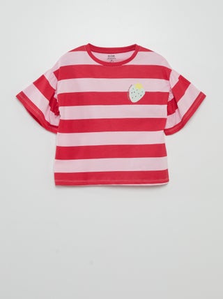 T-shirt com estampado 'frutos' de manga curta