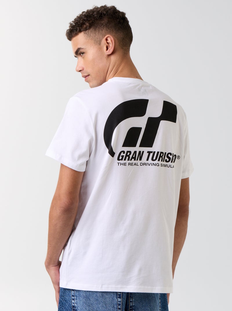 T-shirt com estampado 'Gran Turismo' frente e verso Branco - Kiabi