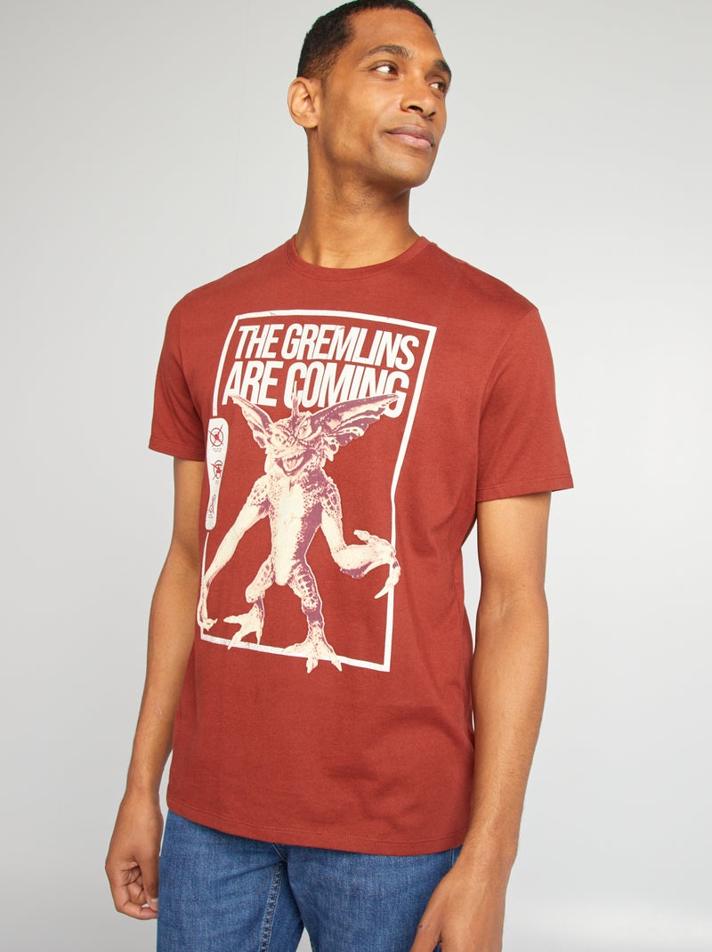 T-shirt com estampado 'Gremlins' LARANJA - Kiabi