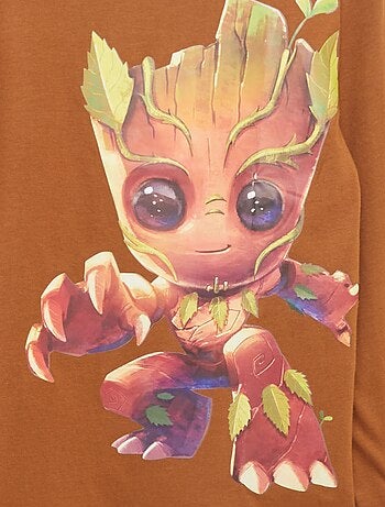 T-shirt com estampado 'Groot' manga comprida