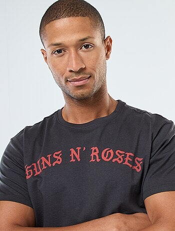 T-shirt com estampado 'Gun'N'Roses' de manga curta