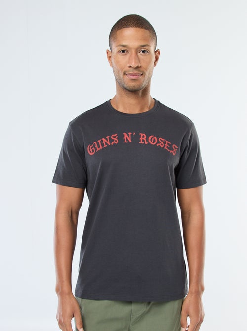 T-shirt com estampado 'Gun'N'Roses' de manga curta - Kiabi