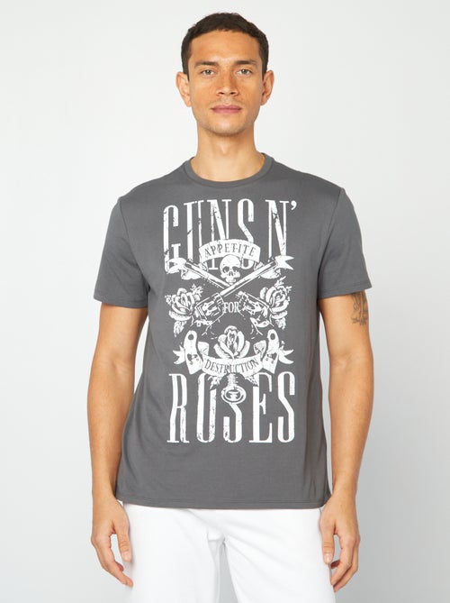 T-shirt com estampado 'Guns N'Roses' - Kiabi