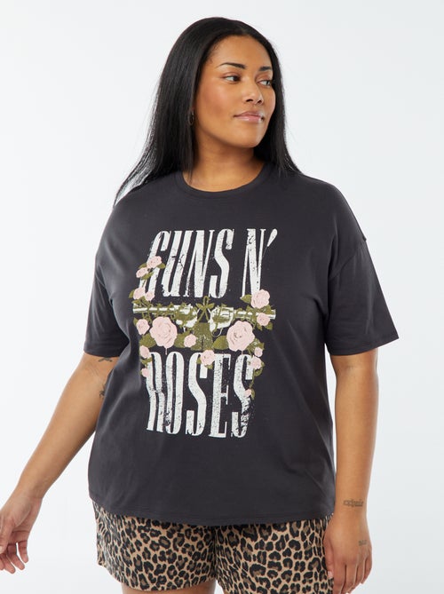 T-shirt com estampado 'Guns N'Roses' de manga curta - Kiabi