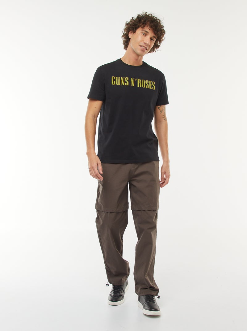 T-shirt com estampado 'Guns'N'Roses' de manga curta Preto - Kiabi
