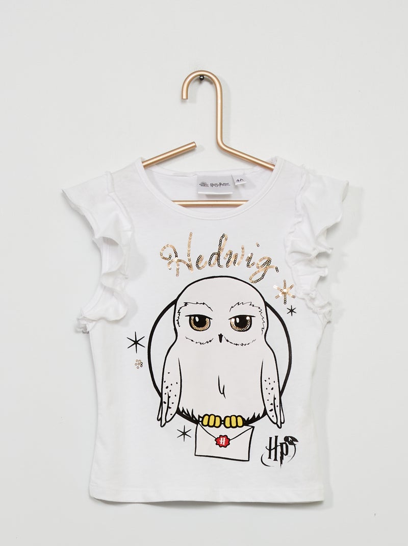 T-shirt com estampado 'Harry Potter' Branco - Kiabi