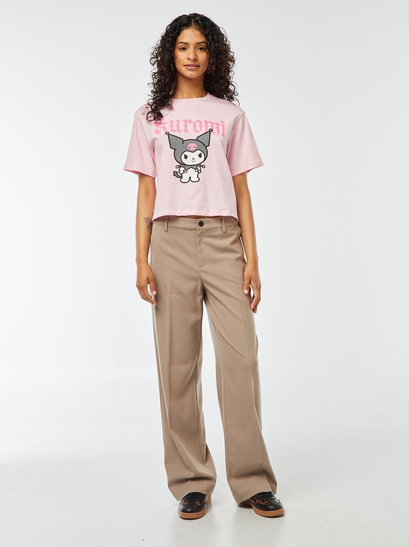 T-shirt com estampado 'Hello Kitty e amigos' ROSA - Kiabi