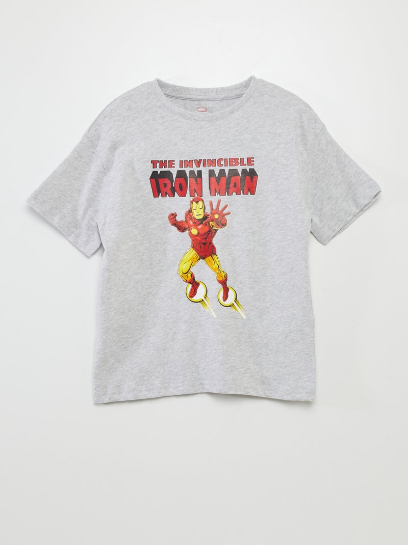 T-shirt com estampado 'Homem-Aranha' CINZA - Kiabi