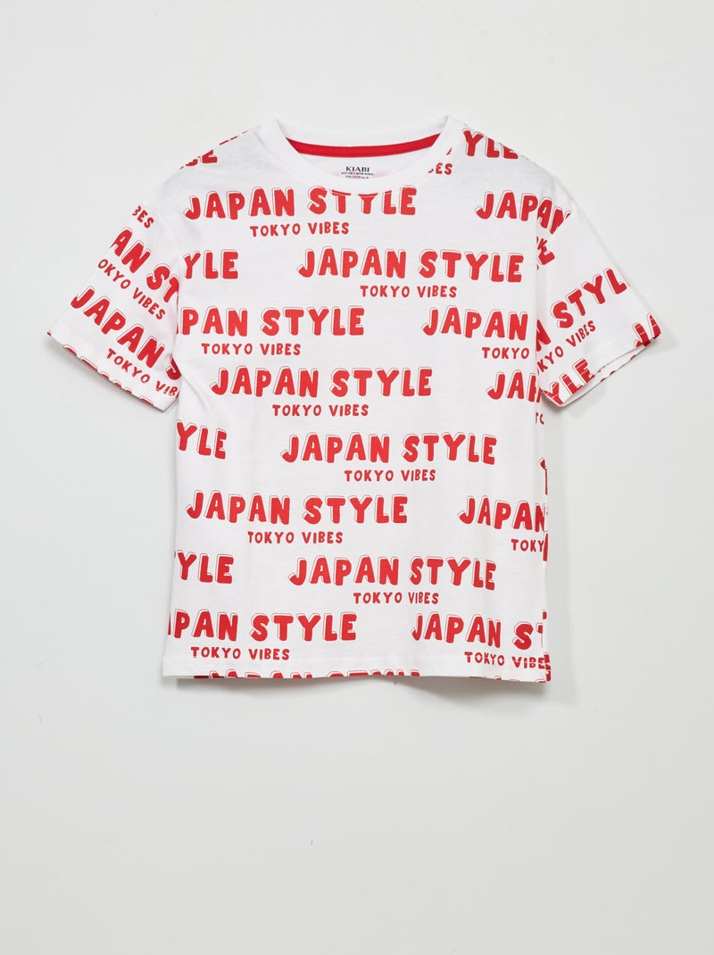 T-shirt com estampado 'Japão' BRANCO - Kiabi