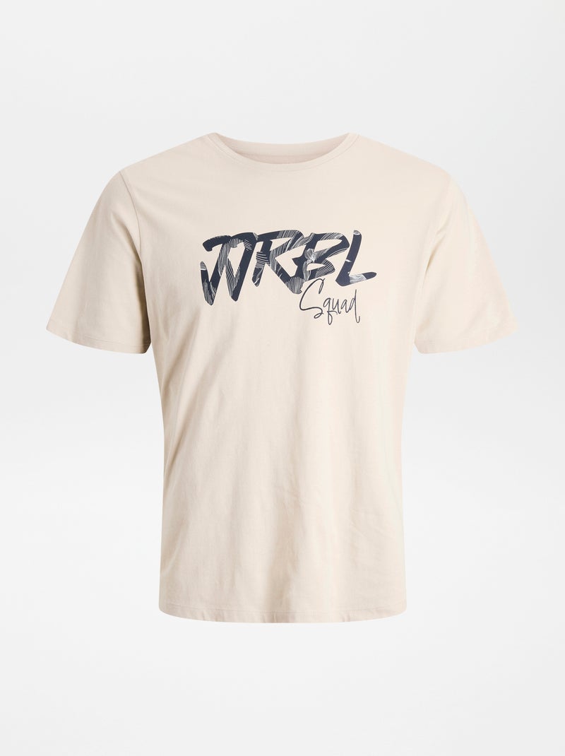 T-shirt com estampado 'JJ Rebel' BEGE - Kiabi