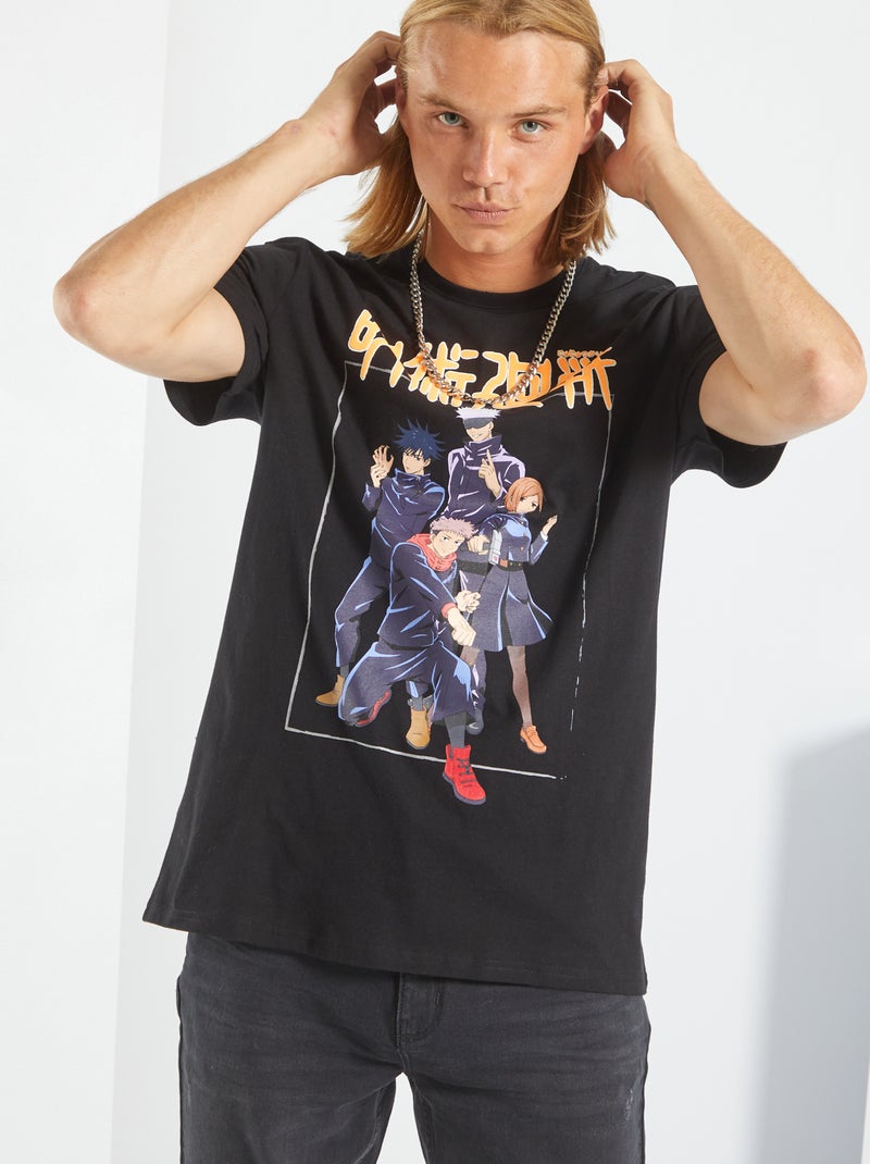 T-shirt com estampado 'Jujutsu Kaisen' Preto - Kiabi
