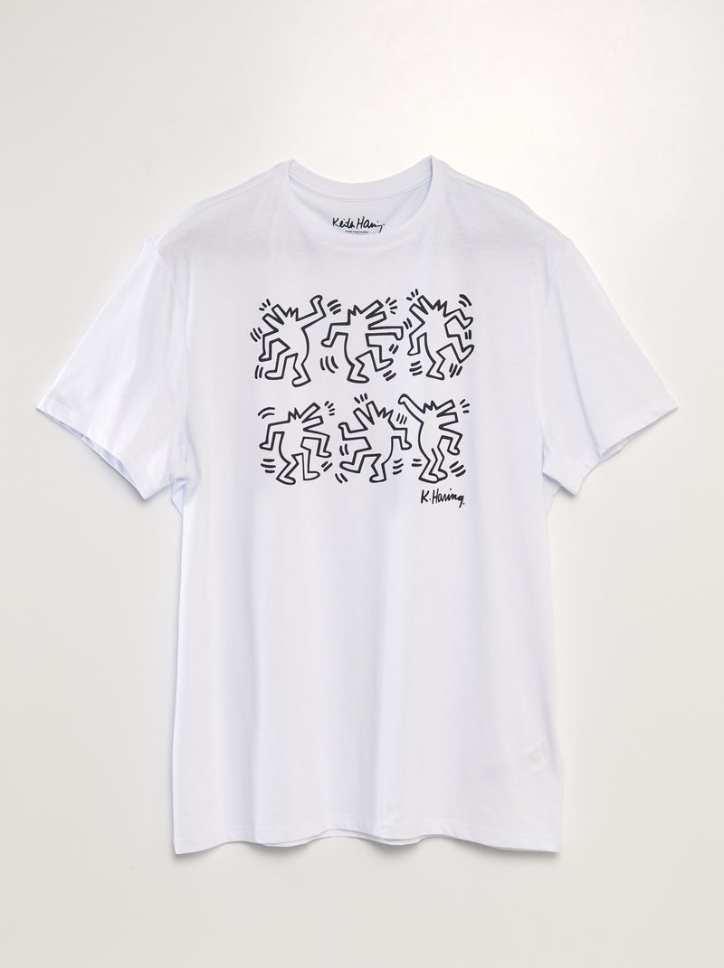 T-shirt com estampado 'Keith Haring' Branco - Kiabi